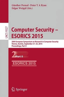 Computer Security -- ESORICS 2015 book