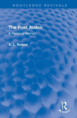 The Poet Auden: A Personal Memoir book