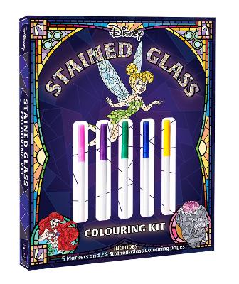 Disney: Stained Glass Adult Colouring Kit book