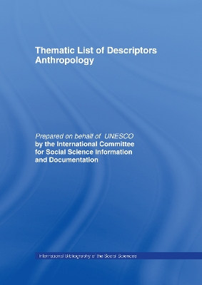 Thematic List of Descriptors by International Committee for Social Science Information and Documentation