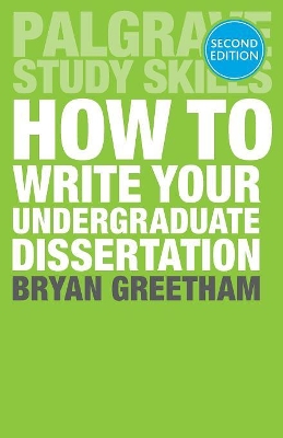 How to Write Your Undergraduate Dissertation book