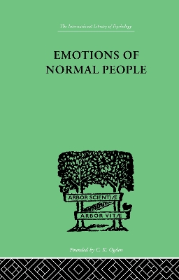 Emotions Of Normal People by Marston, William Moulton