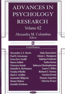 Advances in Psychology Research book
