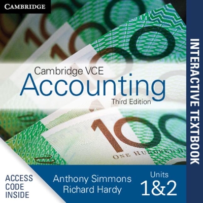 Cambridge VCE Accounting Units 1&2 Digital Card by Anthony Simmons