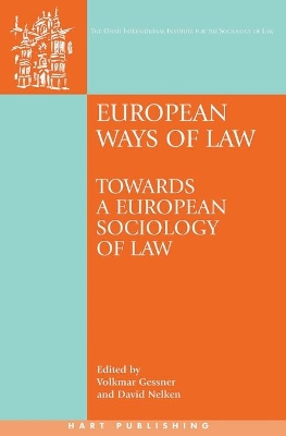 European Ways of Law: Towards a European Sociology of Law book