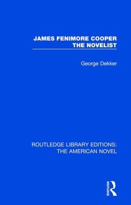 James Fenimore Cooper the Novelist book