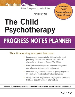 Child Psychotherapy Progress Notes Planner book