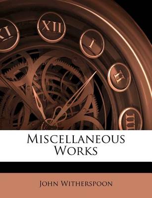 Miscellaneous Works book