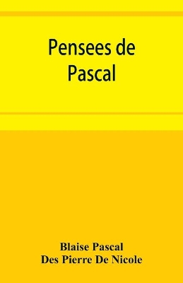 Pensées de Pascal book