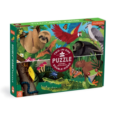 Rainforest Above & Below 100 Piece Double-Sided Puzzle book