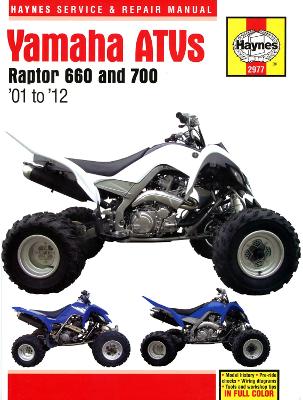 Yamaha Raptor 600 & 700 ATV Automotive Repair Manual book