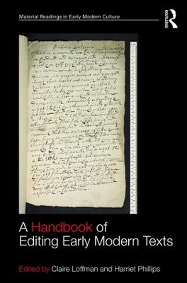 Handbook of Editing Early Modern Texts book