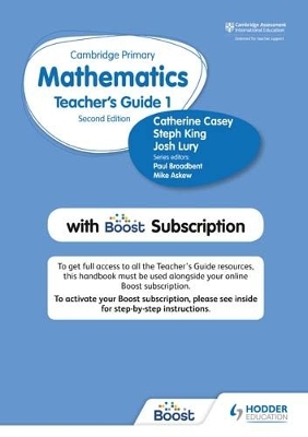 Hodder Cambridge Primary Mathematics Teacher's Guide Stage 1 with Boost Subscription book