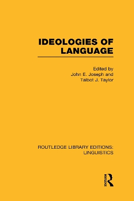 Ideologies of Language by John E. Joseph