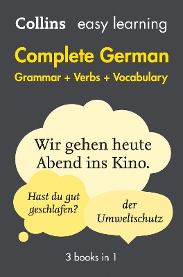 Easy Learning German Complete Grammar, Verbs and Vocabulary (3 books in 1) book