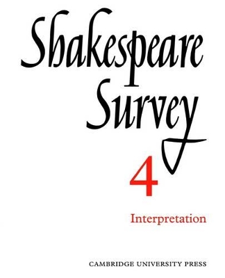 Shakespeare Survey by Allardyce Nicoll