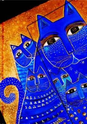 Laurel Burch, Med Cats, Mini, Lin book