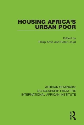 Housing Africa's Urban Poor book