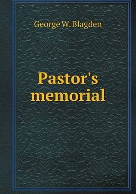 Pastor's Memorial book