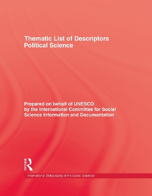 Thematic List of Descriptors by International Committee for Social Science Information and Documentation