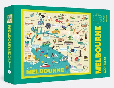 Melbourne Map Puzzle: 500-Piece Jigsaw Puzzle book