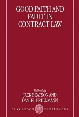 Good Faith and Fault in Contract Law book