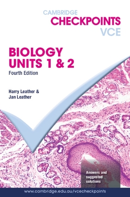 Cambridge Checkpoints VCE Biology Units 1&2 book