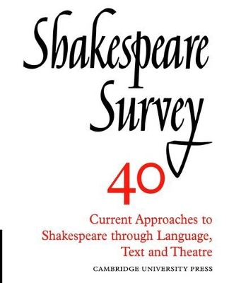 Shakespeare Survey by Stanley Wells