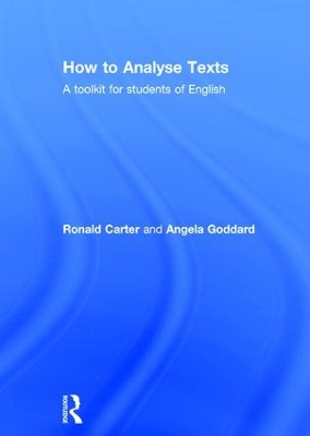How to Analyse Texts book