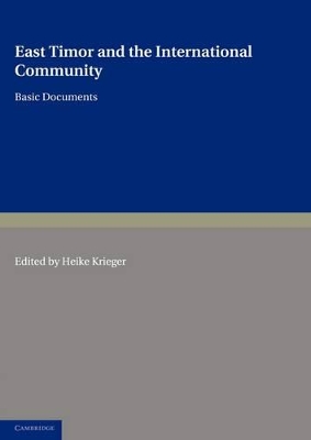 East Timor and the International Community book
