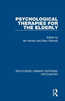 Psychological Therapies for the Elderly book