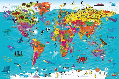 Collins Children’s World Wall Map: An illustrated poster for your wall book