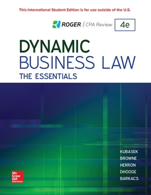 ISE Dynamic Business Law: The Essentials by Nancy Kubasek