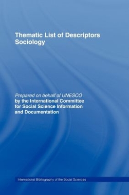 Thematic List of Descriptors by International Committee for Social Science Information and Documentation