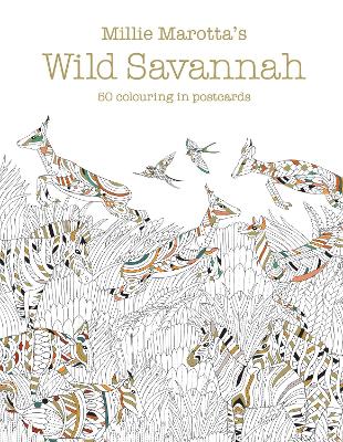 Millie Marotta's Wild Savannah Postcard Box: 50 beautiful cards for colouring in book
