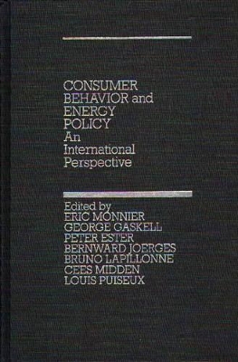 Consumer Behavior and Energy Policy book