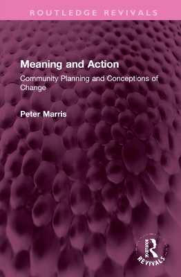 Meaning and Action: Community Planning and Conceptions of Change book