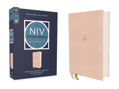 NIV Study Bible, Fully Revised Edition (Study Deeply. Believe Wholeheartedly.), Cloth over Board, Pink, Red Letter, Comfort Print book