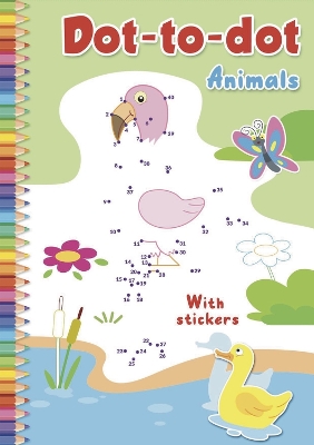 Dot-to-Dot Animals: With stickers book