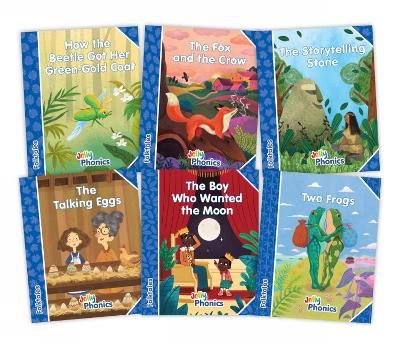 Jolly Phonics Folktales Blue Readers (Level 4) Complete Set (1-6): in Precursive Letters (British English edition) book