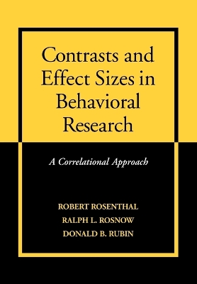 Contrasts and Effect Sizes in Behavioral Research book