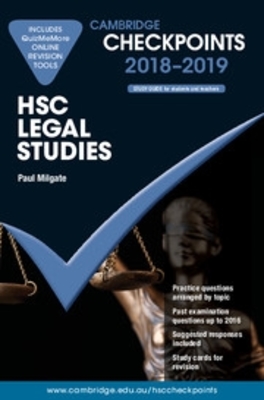 Cambridge Checkpoints HSC Legal Studies 2018-19 and Quiz Me More book