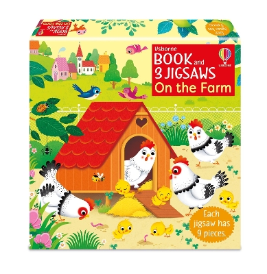 Usborne Book and 3 Jigsaws: On the Farm by Sam Taplin