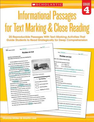 Informational Passages for Text Marking & Close Reading: Grade 4 book