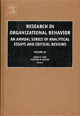 Research in Organizational Behavior by Barry Staw