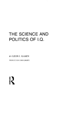 The Science and Politics of I.q. book