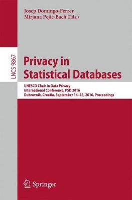 Privacy in Statistical Databases book