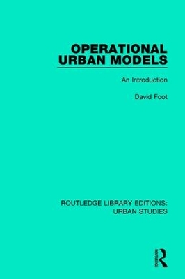 Operational Urban Models book