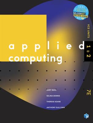 Applied Computing VCE Units 1 & 2 Student Book with 1 Access Code book
