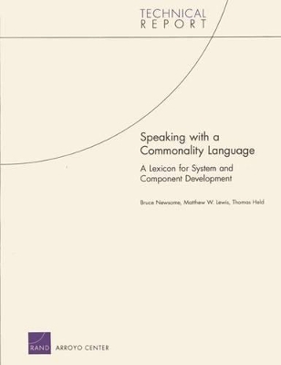 Speaking with a Commonality Language: a Lexicon for System and Component Development book